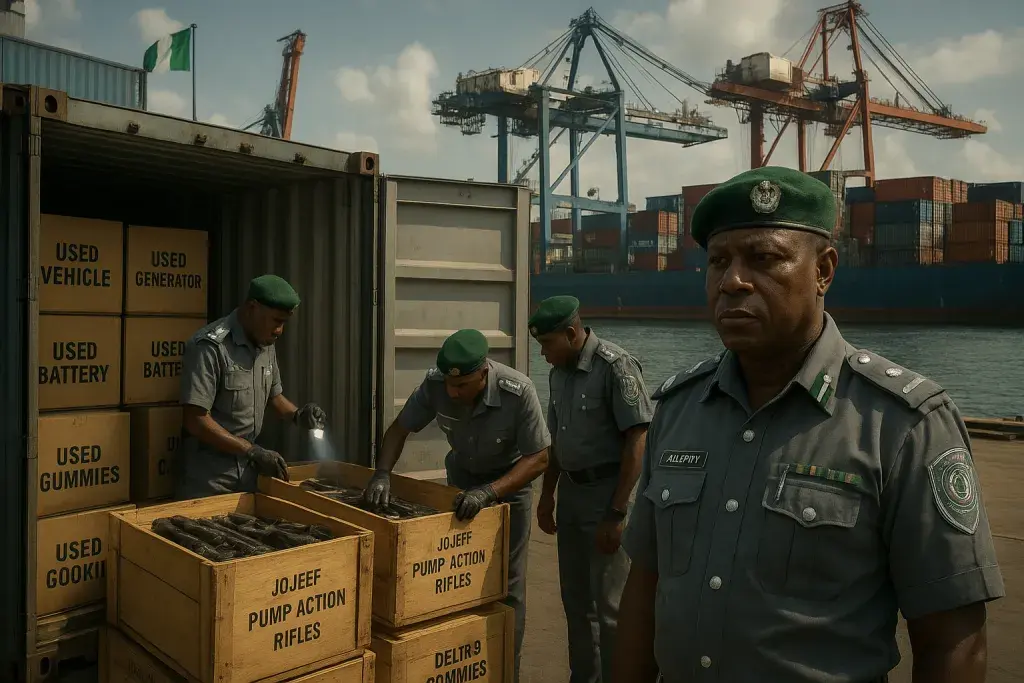 Nigeria Customs Uncovers Gun Parts and Cannabis Goods in Port Cargo